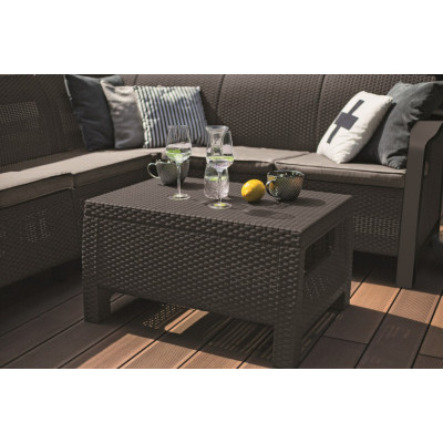 Keter Zahradní stůl Corfu hnědá, 77x57x42 cm